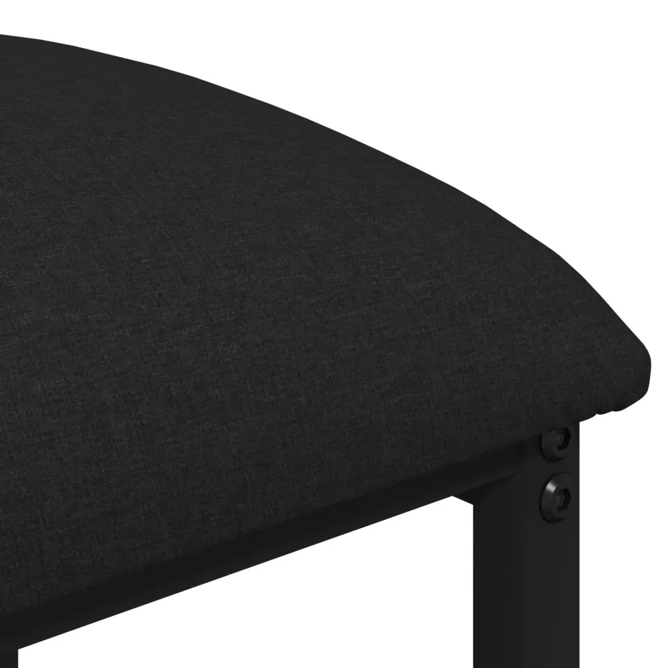 vidaXL Barkruk 2 st Zwart 40 x 32 x 74 cm Bewerkt hout, foto 4