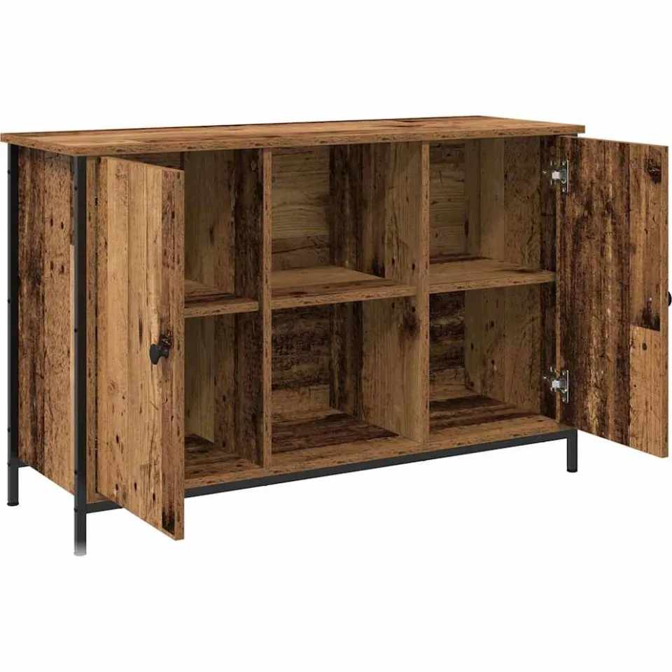 vidaXL Tv-meubelset 101 x 35 x 65 cm Oud Hout Bewerkt hout bruin, foto 4