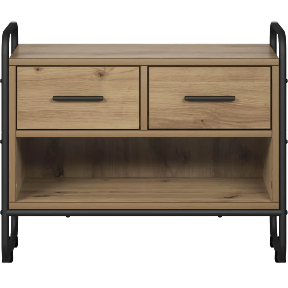 vidaXL Tv-meubel 60 x 30 x 50 cm Artisanaal eiken Bewerkt hout, foto 4