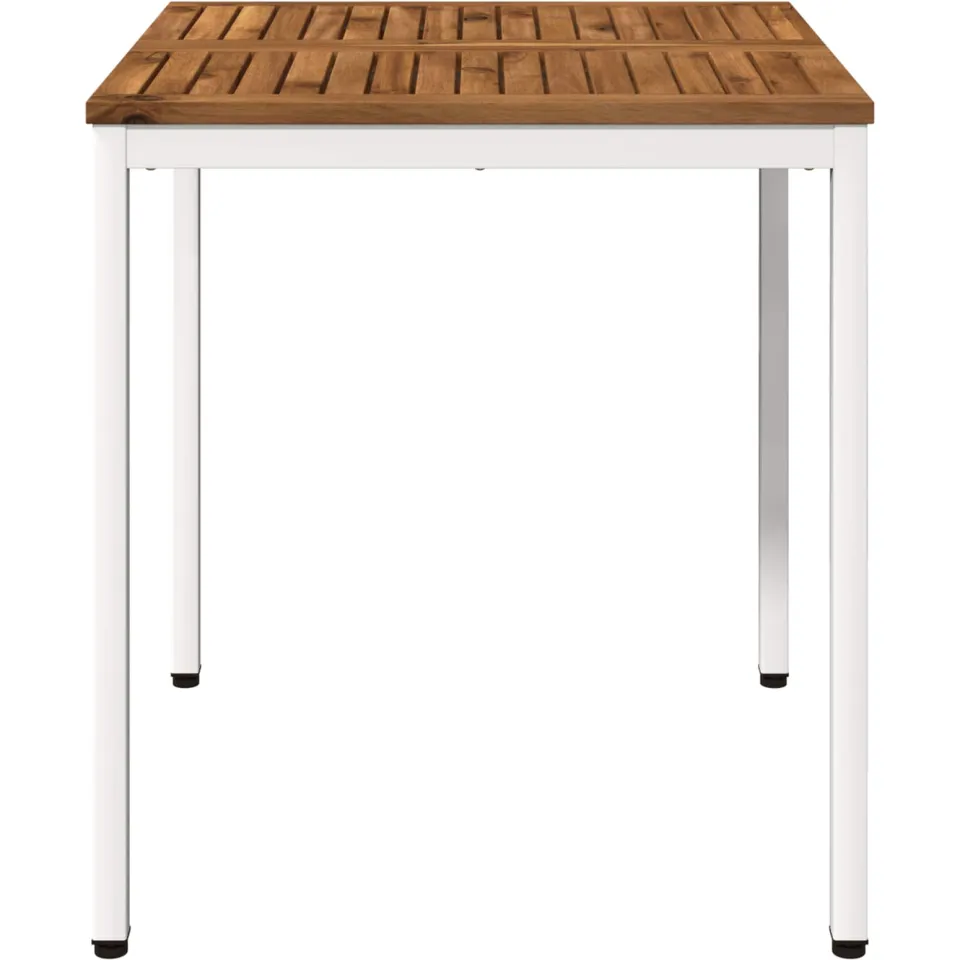 vidaXL Tuindiner tafel NAARDEN Natuurlijk en Wit 70 x 68,5 x 75 cm Bruin