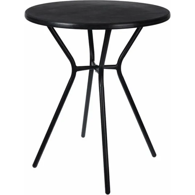 Relaxwonen Bijzettafel - Tafel - Tuin tafel - Zwart - Rond - Binnen & Buiten