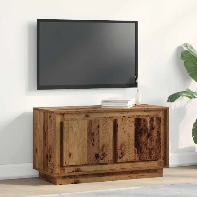 vidaXL TV-kast 80 x 35 x 45 cm Oud hout Bewerkt hout bruin, foto 2