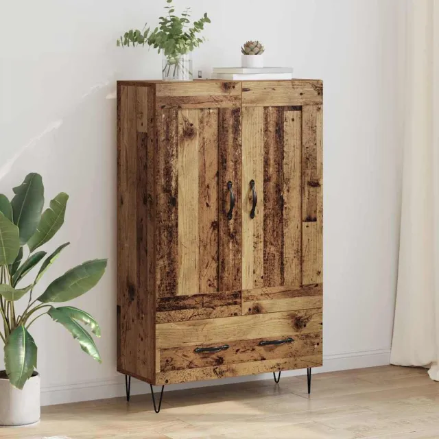 vidaXL Highboard Oud Hout 69,5 x 31 x 115 cm Bewerkt hout Bruin