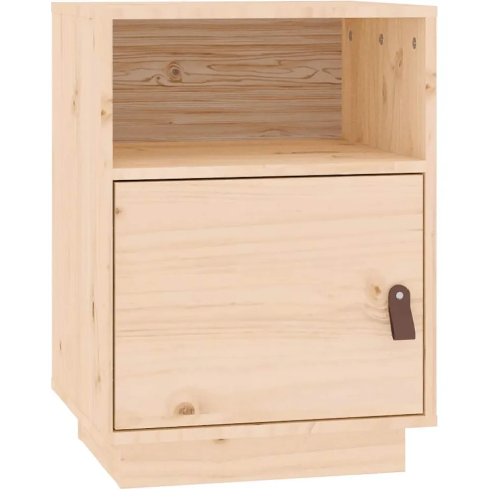 vidaXL Nachtkastjes 2 st 40x34x55 cm massief grenenhout bruin, foto 3