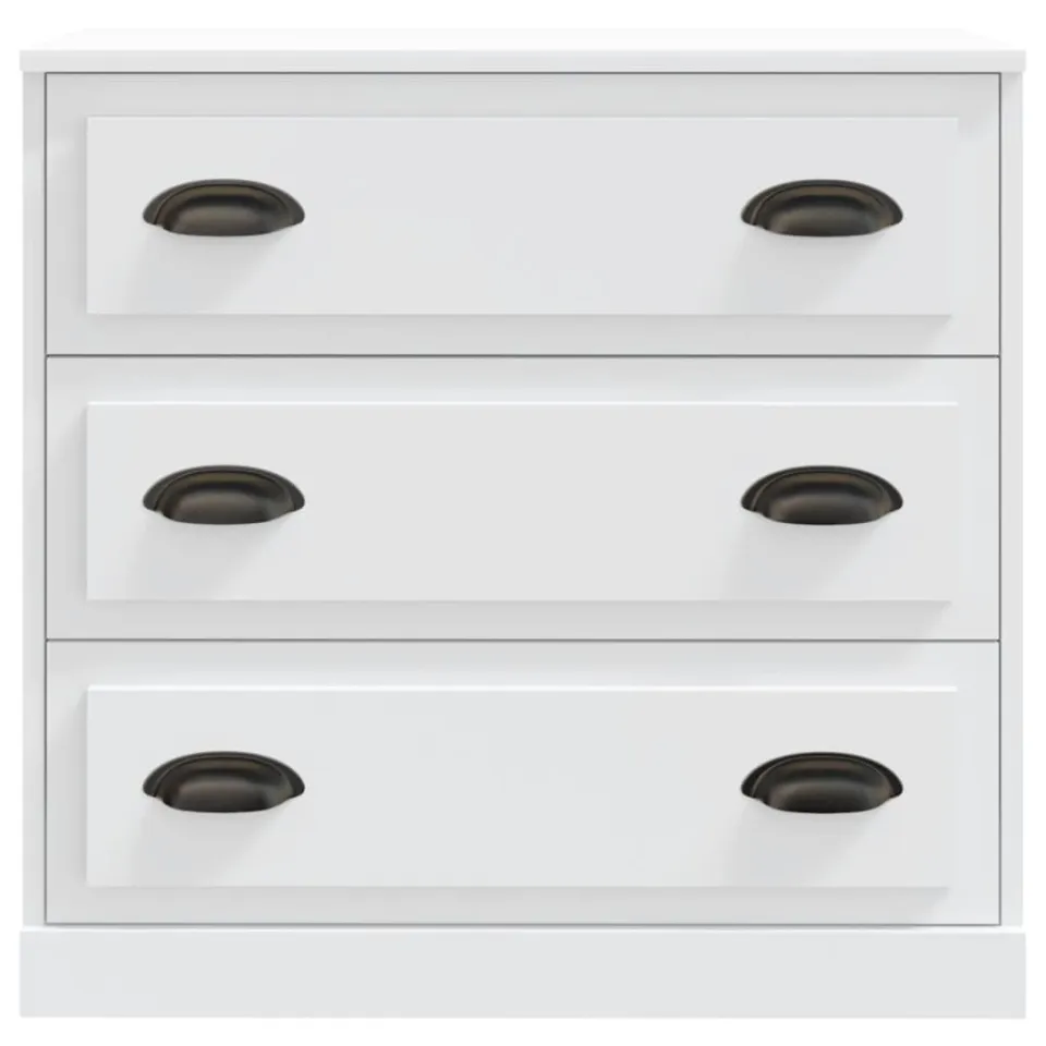 vidaXL Dressoirs 2 st bewerkt hout wit, foto 4