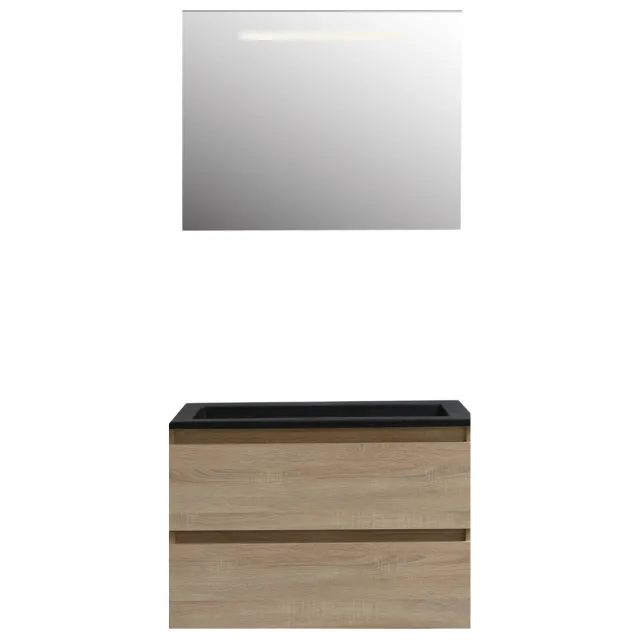 Boss & Wessing BWS Pepper acryl badmeubelset eiken met kraangat