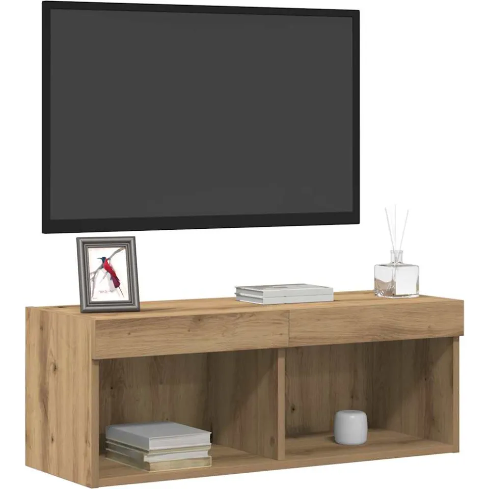 vidaXL Tv-meubelset 80 x 30 x 30 cm artisanaal eikenkleurig, foto 3