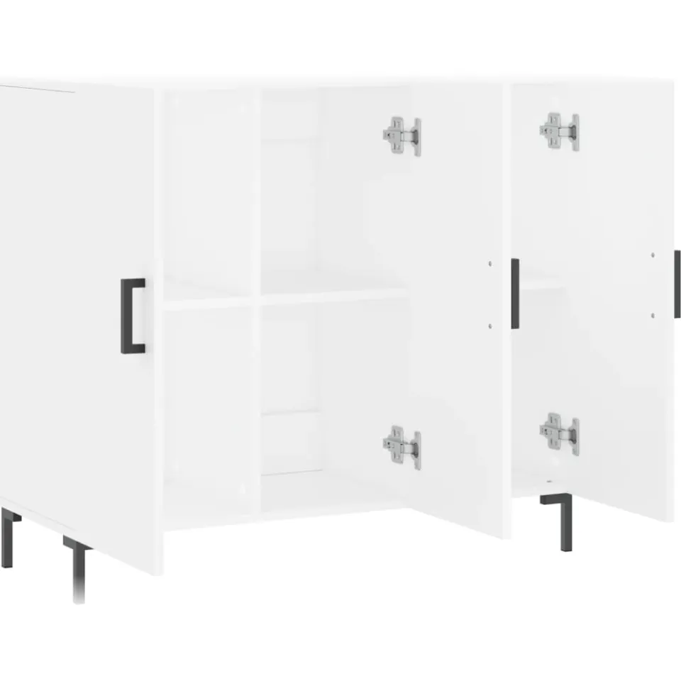 vidaXL Dressoir 90x34x80 cm bewerkt hout wit
