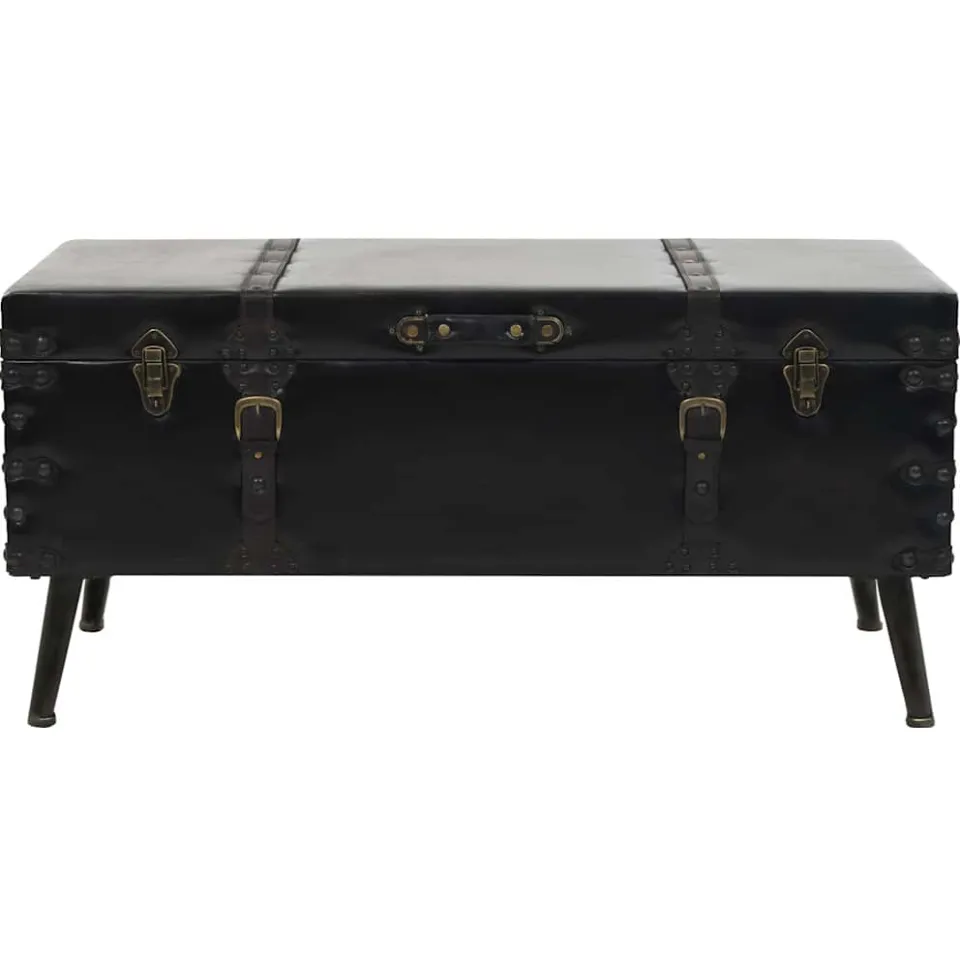 vidaXL Salontafel 102x51x48 cm MDF en staal, foto 2