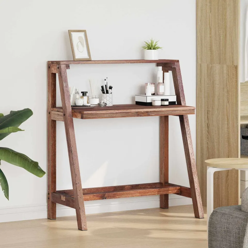 vidaXL Bureau Bruin 90 x 50 x 103 cm Massief Gerecycled Hout, foto 3