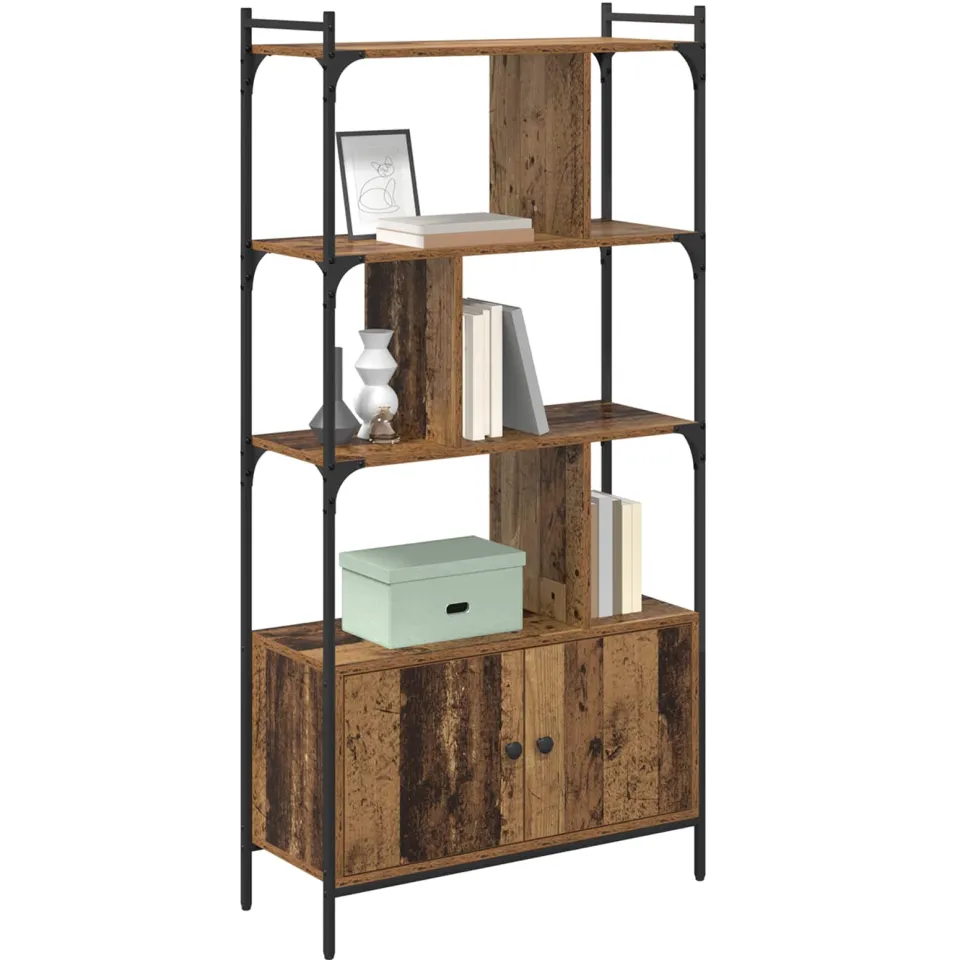 vidaXL Boekenkast 6-laags 76,5 x 30 x 154,5 cm Bewerkt hout Bruin
