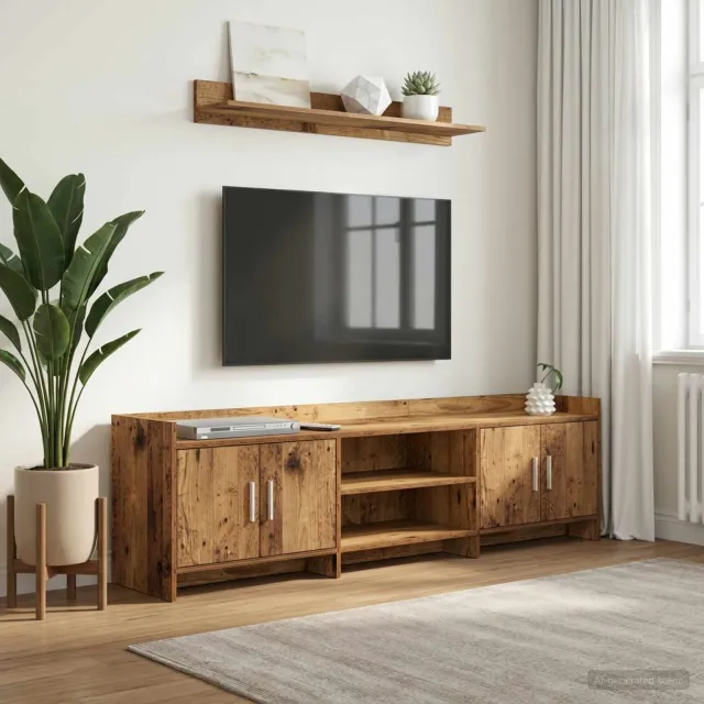 vidaXL TV-kast 168 x 33 x 47 cm Oud hout Bewerkt hout bruin, foto 2
