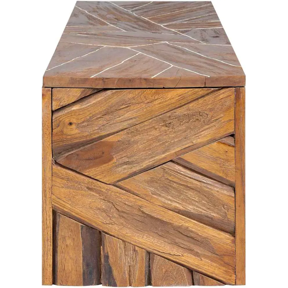vidaXL Tv-meubel 110x60x38 cm massief teakhout bruin, foto 4