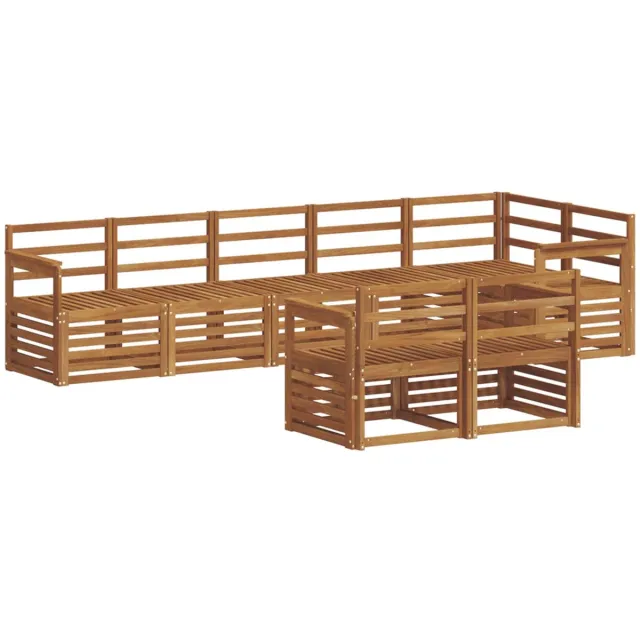 vidaXL Buiten - bank - set - 8 - st - Naturel - Polyester