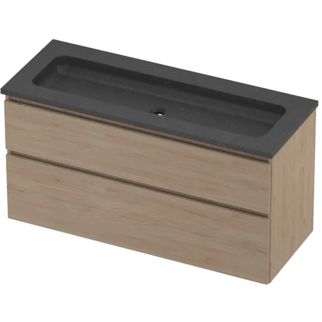 Proline Rollo Badmeubelset Hardsteen Elegant Centraal 120x46x62 cm Blue Stone Ideal Oak Eiken