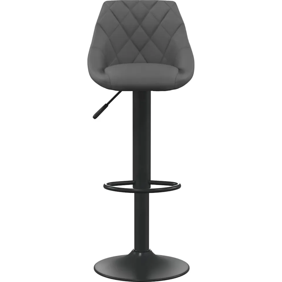 vidaXL Barkruk fluweel donkergrijs
