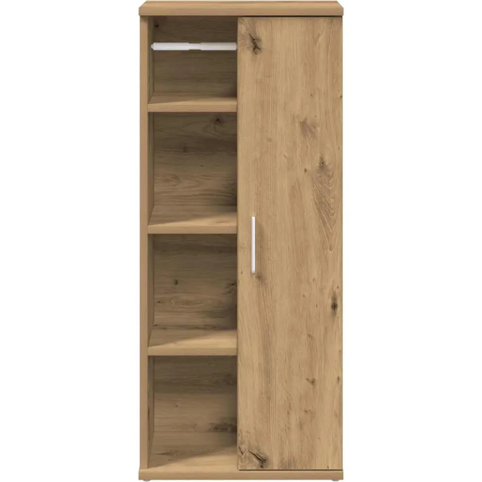 vidaXL Badkamerkast met rolhouder 39x22x90 cm artisanaal eikenkleur, foto 3