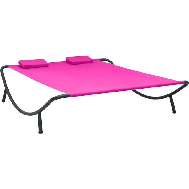vidaXL Loungebed stof roze, foto 2