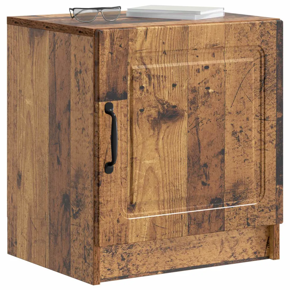 vidaXL Nachtkastje 2 st Oud hout 43 x 34,5 x 47 cm Bewerkt hout Bruin