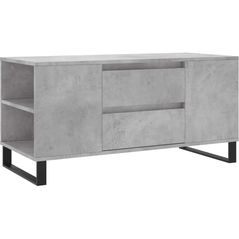 vidaXL Salontafel 102x44,5x50 cm bewerkt hout betongrijs grijs, foto 3