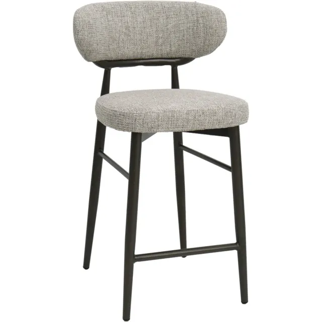 DÉJA Living Barkruk Milan - Beige/Brons - Zithoogte 75cm - Set van 2