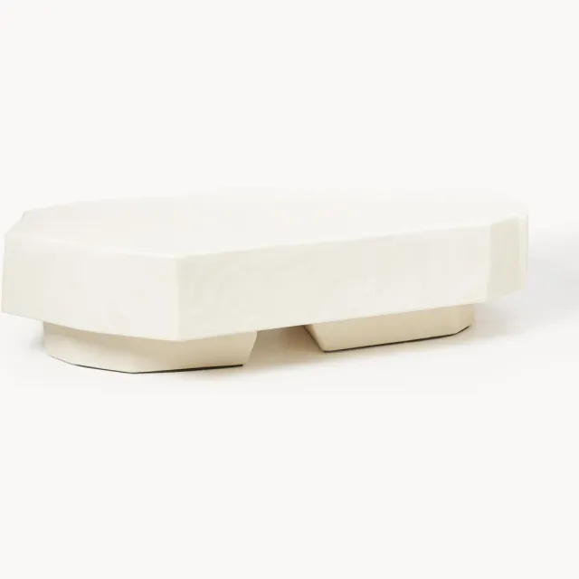Ferm Living Betonnen salontafel Staffa met organische vorm Wit