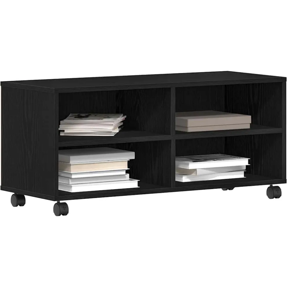 vidaXL TV-kast 90 x 35 x 40,5 cm Zwart Bewerkt hout