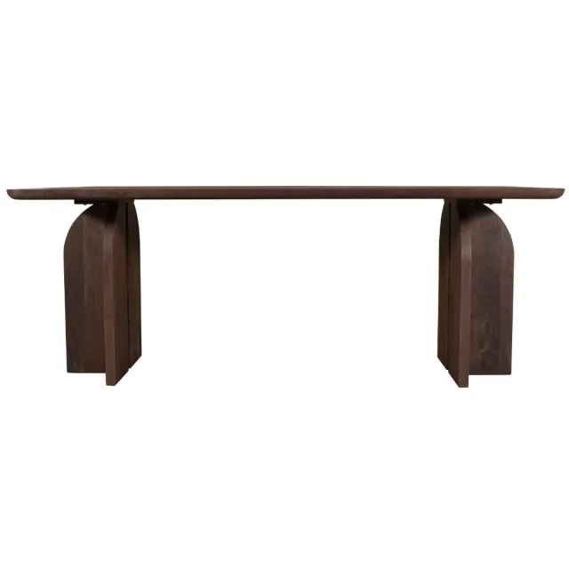 DÉJA Living Eettafel Brodie - Walnoot - 210 cm - Mangohout - Rechthoek - 4-6 Personen Donkerbruin