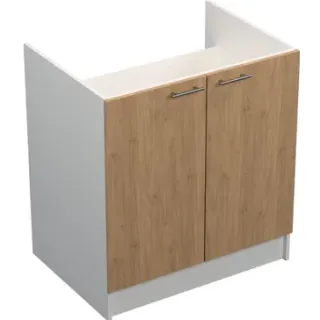 Onderkast Spoeltafel Prim - 2 Deuren - Eik-look - 120x87x59cm - 16mm Melamine Hout