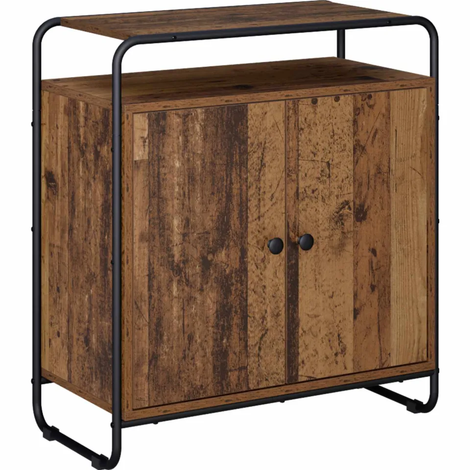 vidaXL Dressoir Oud hout 68 x 35 x 75 cm Bewerkt hout bruin, foto 3