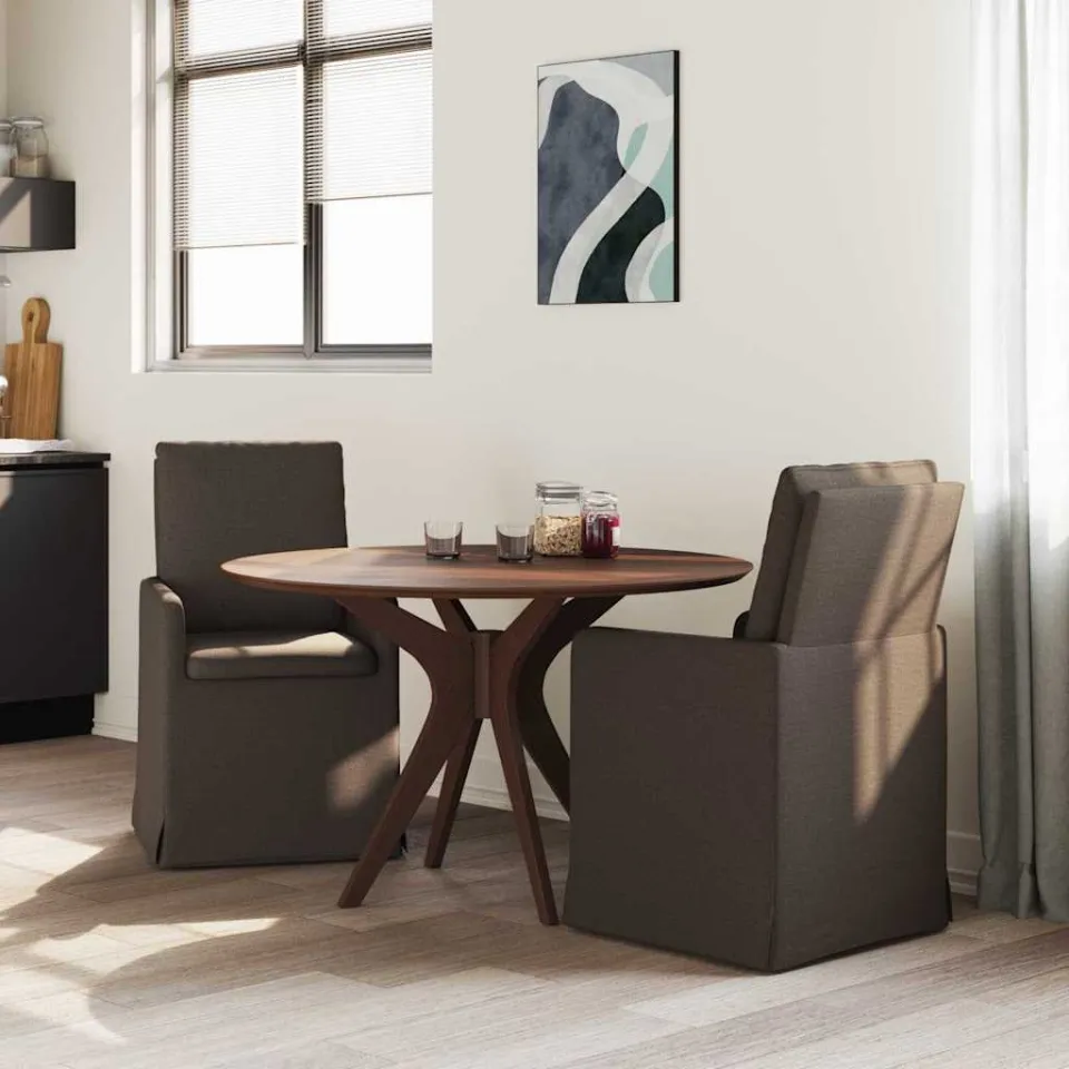 vidaXL Eettafelstoelen 2 st Linnen Donkergrijs 57 x 67 x 98 cm groen, foto 3