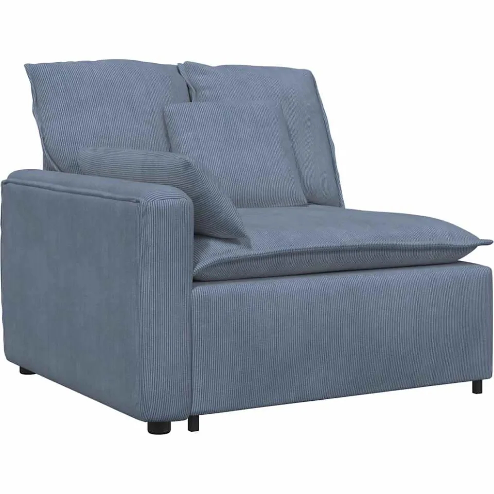 vidaXL Modulaire bank met kussens blauw, foto 3