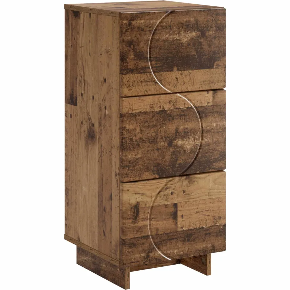 vidaXL Dressoir Oud hout 33.5 x 34.5 x 75 cm Bewerkt hout bruin, foto 3