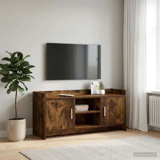 vidaXL TV-kast 102 x 33 x 47 cm Gerookt eiken Bewerkt hout Bruin
