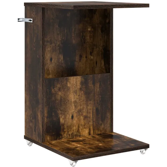 vidaXL Bijzettafel - 40 - x - 35 - x - 60 - cm - Bewerkt - hout - Gerookt - eiken Gerookt eiken