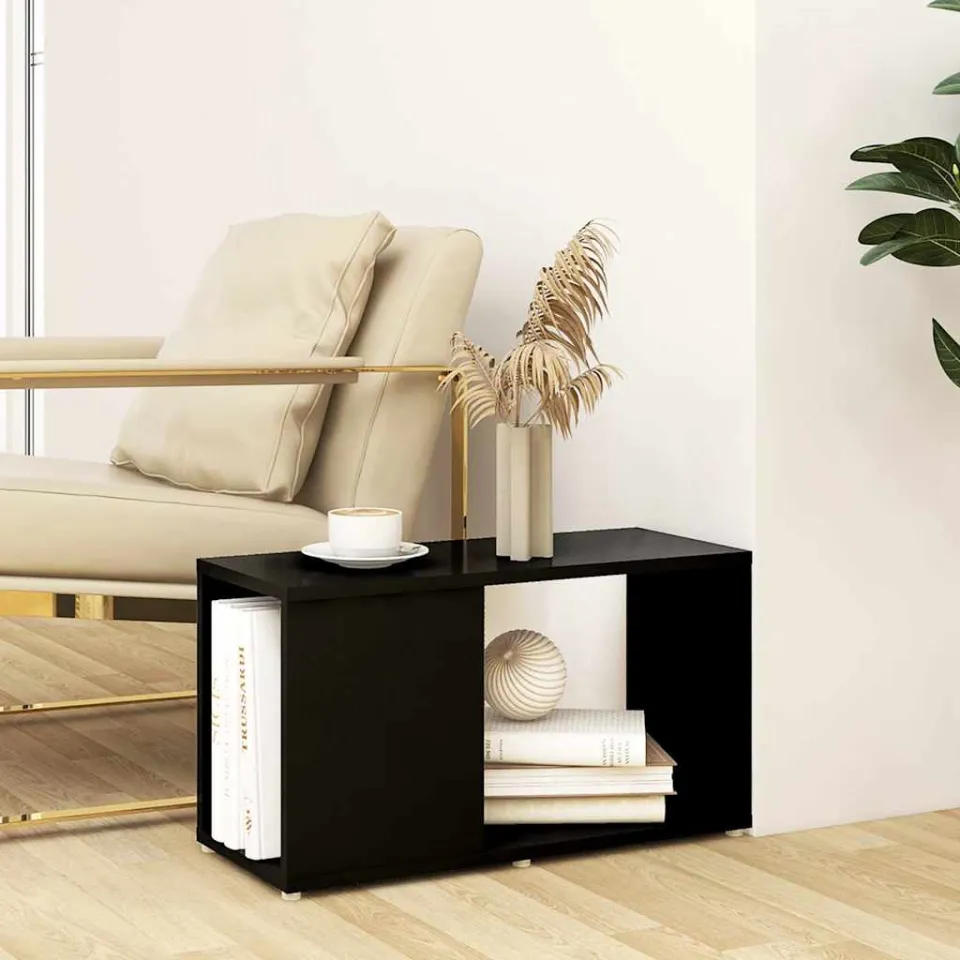 vidaXL Tv-meubel 60x24x32 cm bewerkt hout zwart, foto 2