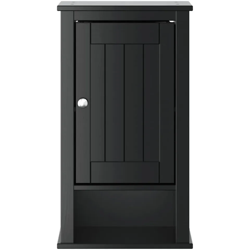 vidaXL Badkamerkast BERG 40x27x71,5 cm massief grenenhout zwart, foto 4