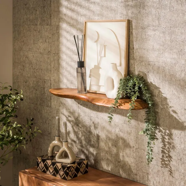 LT-Luce Wandplank Organic Massief Acasia 120cm Bruin
