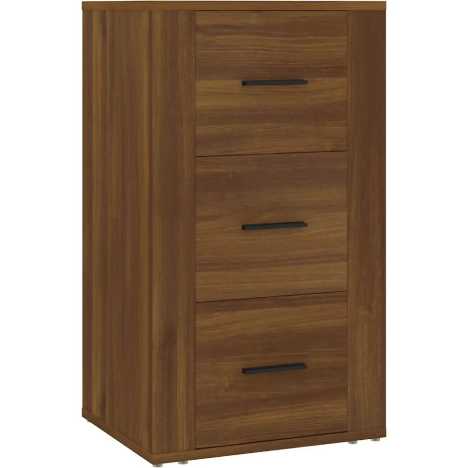 vidaXL Dressoir 40x33x70 cm bewerkt hout bruin eikenkleur