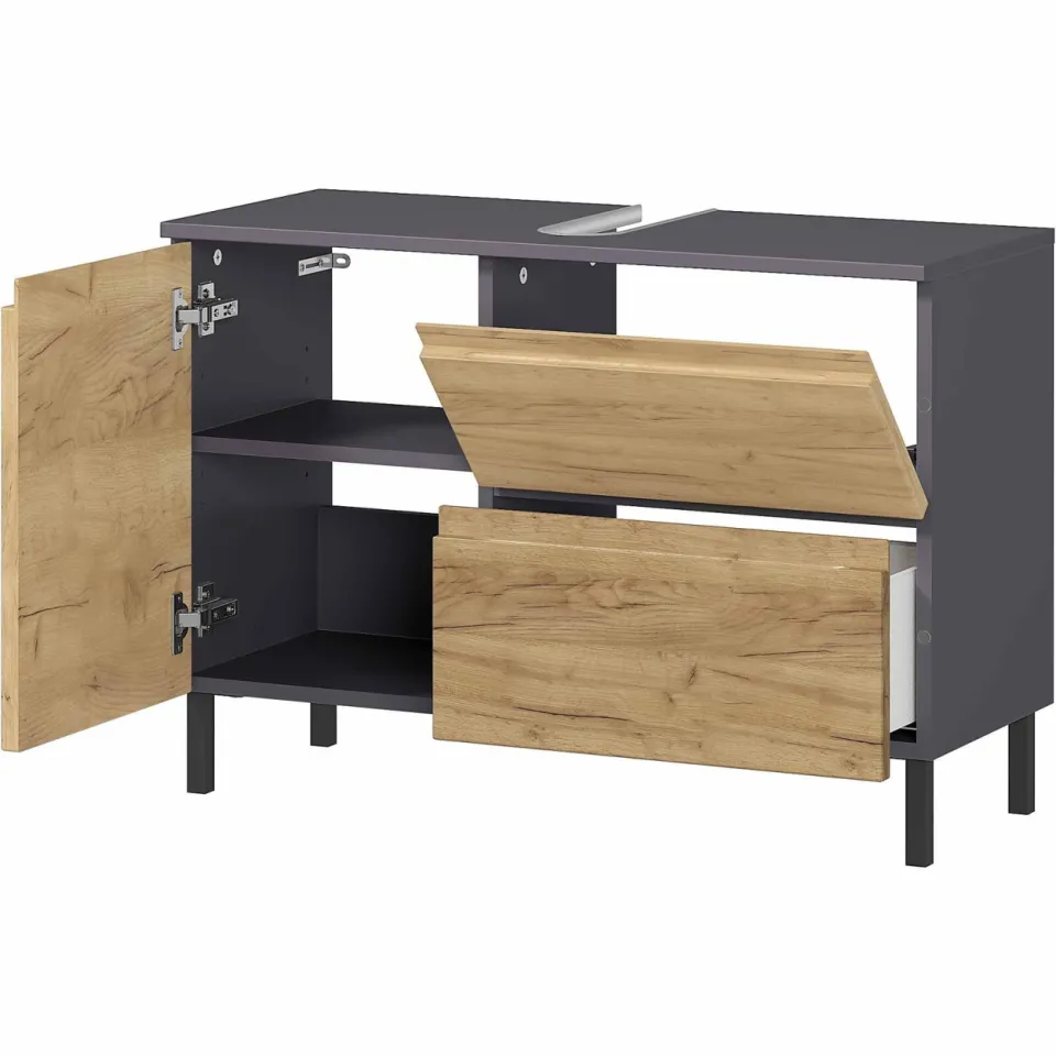 Wastafelkast Abrantes Eiken 80 cm, foto 2