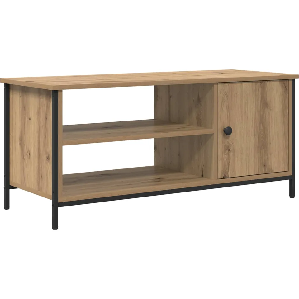 vidaXL TV-kast 100 x 40 x 45 cm Artisan Eiken Bewerkt hout, foto 3