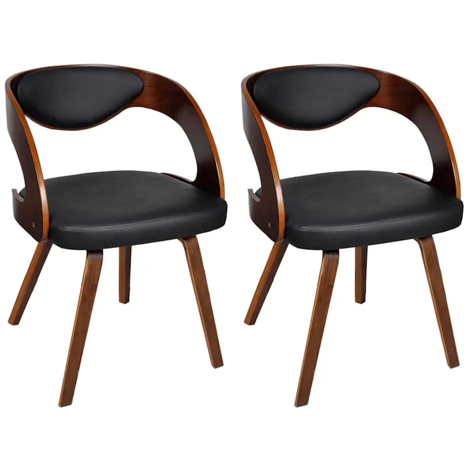 vidaXL Eetkamerstoelen 2 st kunstleer bruin, foto 3