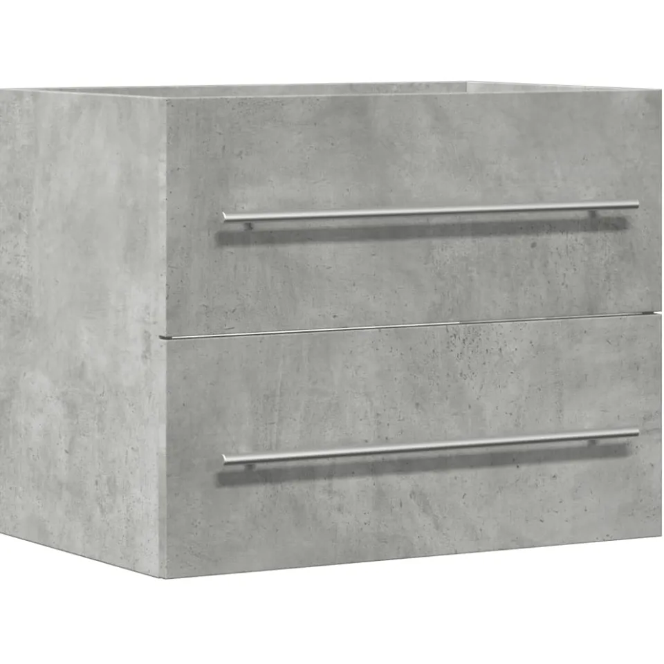 vidaXL Wastafelkast 60x38,5x48 cm spaanplaat betongrijs grijs, foto 3
