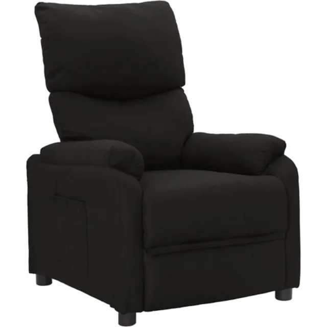 vidaXL Fauteuil - verstelbaar - stof - zwart