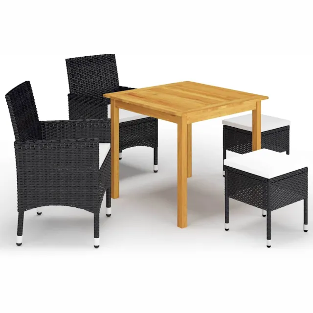 vidaXL 5-delige Tuinset zwart, foto 2