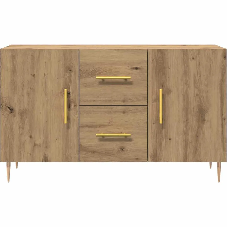 vidaXL Dressoir 100x36x60 cm bewerkt hout artisanaal eikenkleurig, foto 4