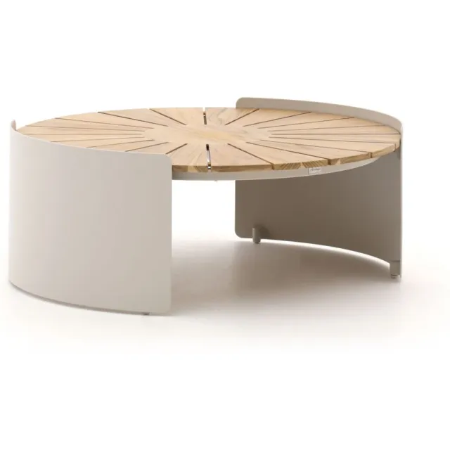 Bellagio tuinmeubelen Bellagio Porcari lounge tuintafel ø90cm (h:35cm) taupe