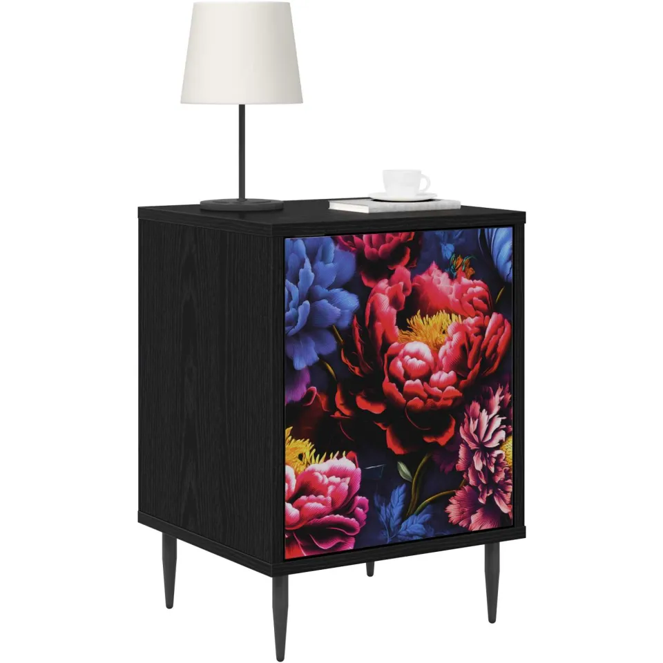 vidaXL Nachtkastje KIEL 2 st Zwart eiken 36 x 33 x 51 cm Bewerkt hout
