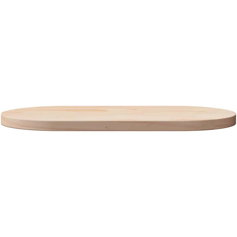 vidaXL Tafelblad 80x40x2,5 cm massief grenenhout ovaal Bruin
