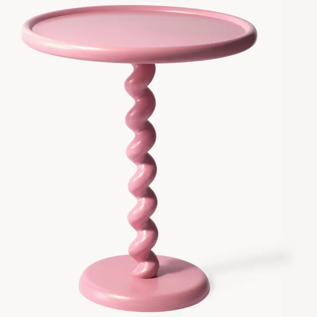 POLSPOTTEN Ronde bijzettafel Twister Roze